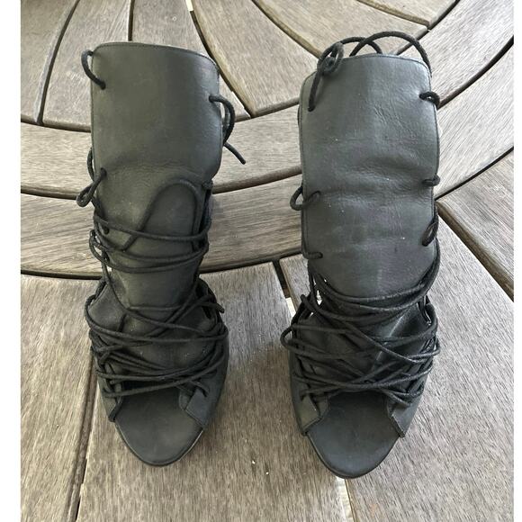 LD Tuttle x Creatures of Comfort lace up open Toe Sandals heels 38.5 - Picture 3 of 12